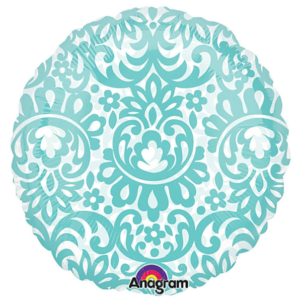 18 inch CIRCLE - ROBINS EGG BLUE TAPESTRY - LA Balloons