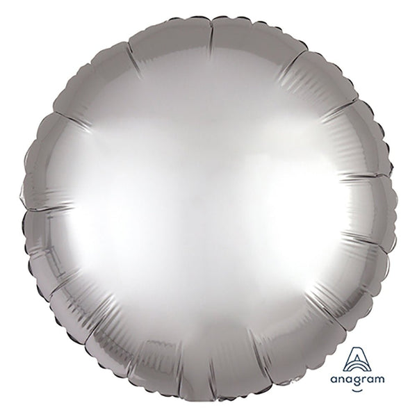 18 inch CIRCLE - SATIN LUXE PLATINUM - LA Balloons