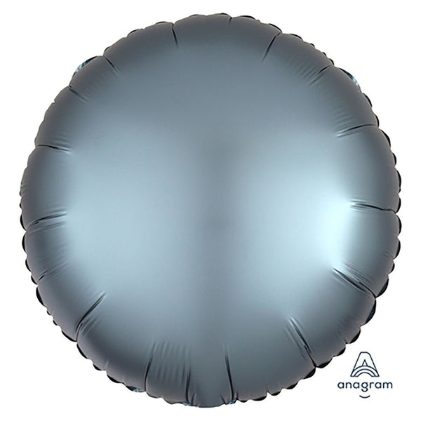 18 inch CIRCLE - SATIN LUXE STEEL BLUE - LA Balloons