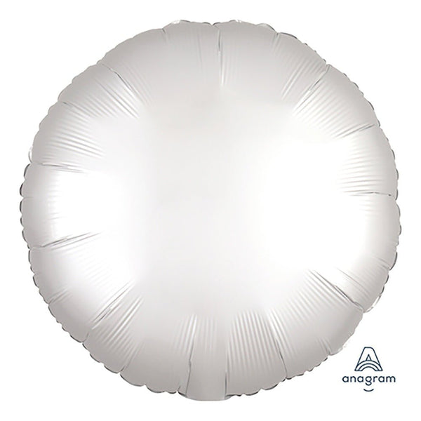 18 inch CIRCLE - SATIN LUXE WHITE SATIN - LA Balloons