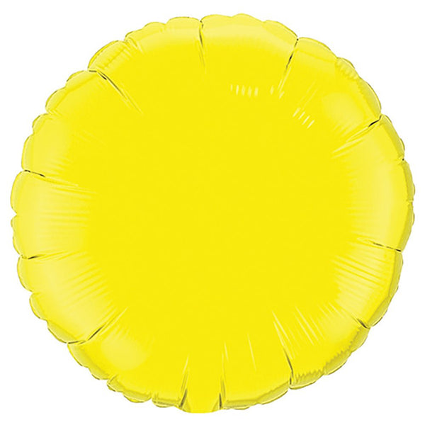 18 inch CIRCLE - YELLOW - LA Balloons
