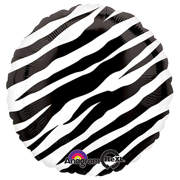 18 inch CIRCLE - ZEBRA - LA Balloons