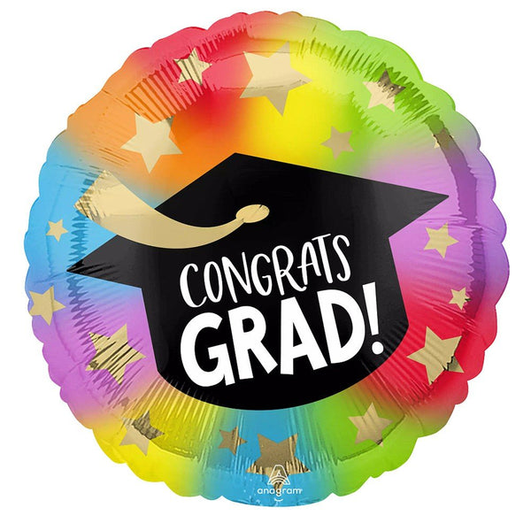 18 inch COLORFUL CONGRATS GRAD - LA Balloons