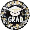 18 inch CONGRATS GRAD CIRCLES & DOTS - LA Balloons