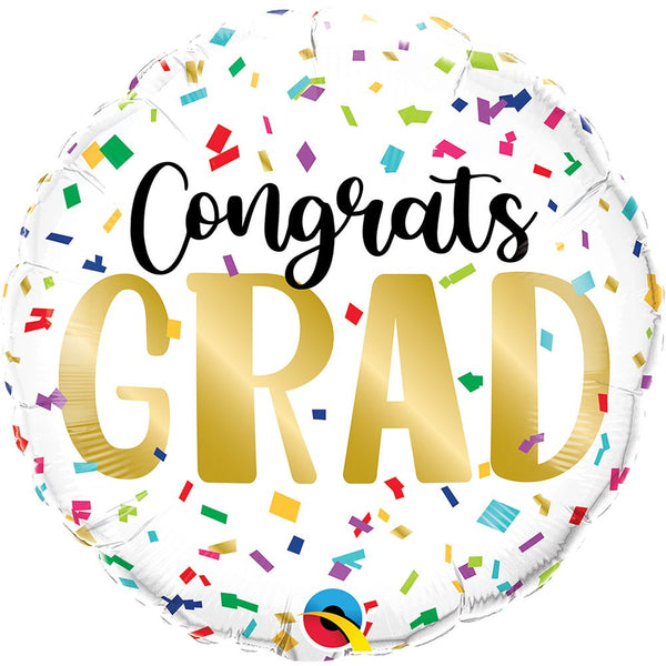 18 inch CONGRATS GRAD COLOR CONFETTI - LA Balloons