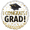 18 inch CONGRATS GRAD GOLD GLITTER - LA Balloons