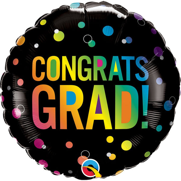 18 inch CONGRATS GRAD OMBRE DOTS - LA Balloons