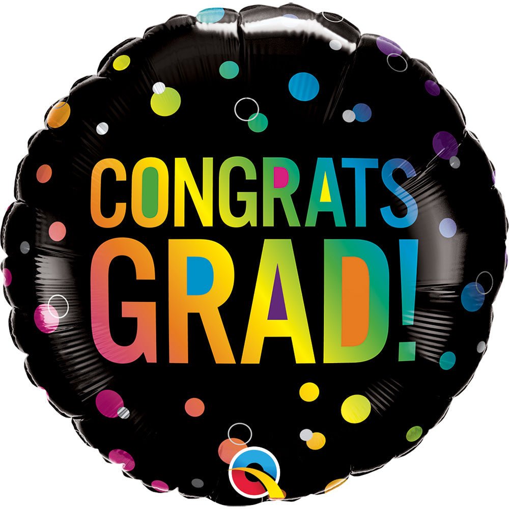 18 inch CONGRATS GRAD OMBRE DOTS