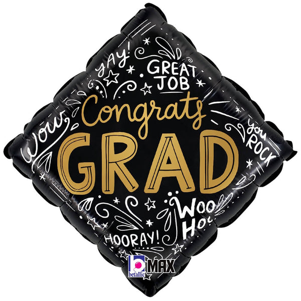 18 inch CONGRATS GRAD WORDS - LA Balloons
