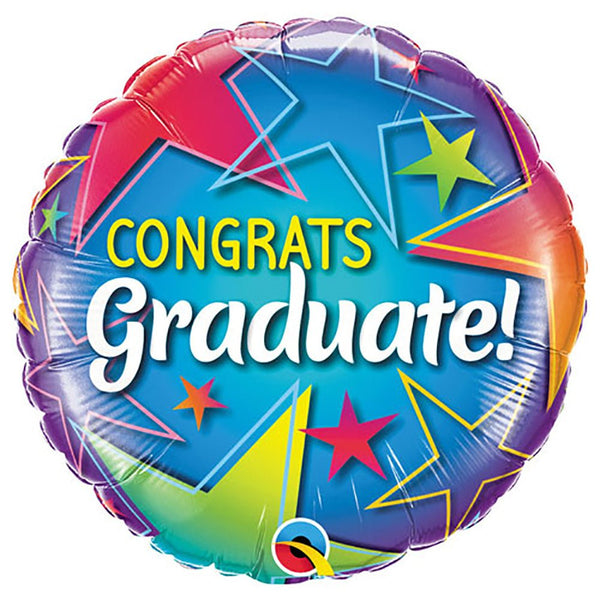 18 inch CONGRATS GRADUATE! STARS - LA Balloons