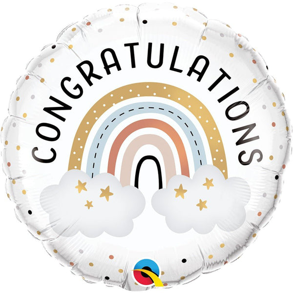 18 inch CONGRATULATIONS BOHO RAINBOW - LA Balloons