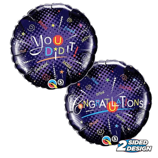 18 inch CONGRATULATIONS DAZZLE - DID IT - LA Balloons