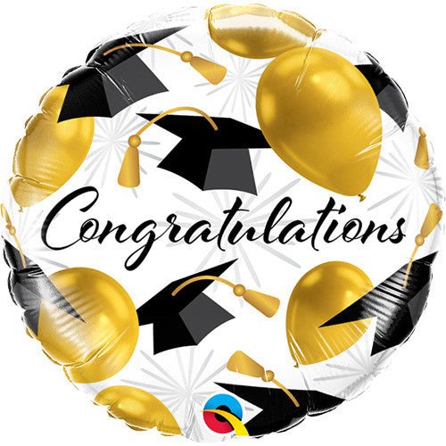 18 inch CONGRATULATIONS GOLD BALLOONS - LA Balloons
