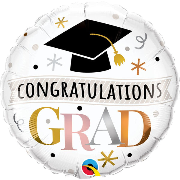 18 inch CONGRATULATIONS GRAD ROSE GOLD - LA Balloons