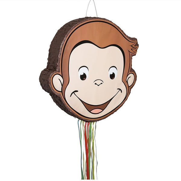 18 inch CURIOUS GEORGE SHAPED DRUM PULL PINATA - LA Balloons