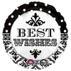 18 inch DAMASK & DOTS BEST WISHES - LA Balloons
