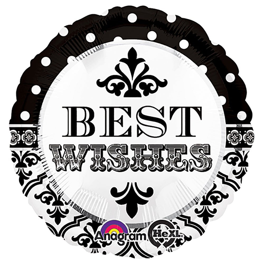 18 inch DAMASK & DOTS BEST WISHES