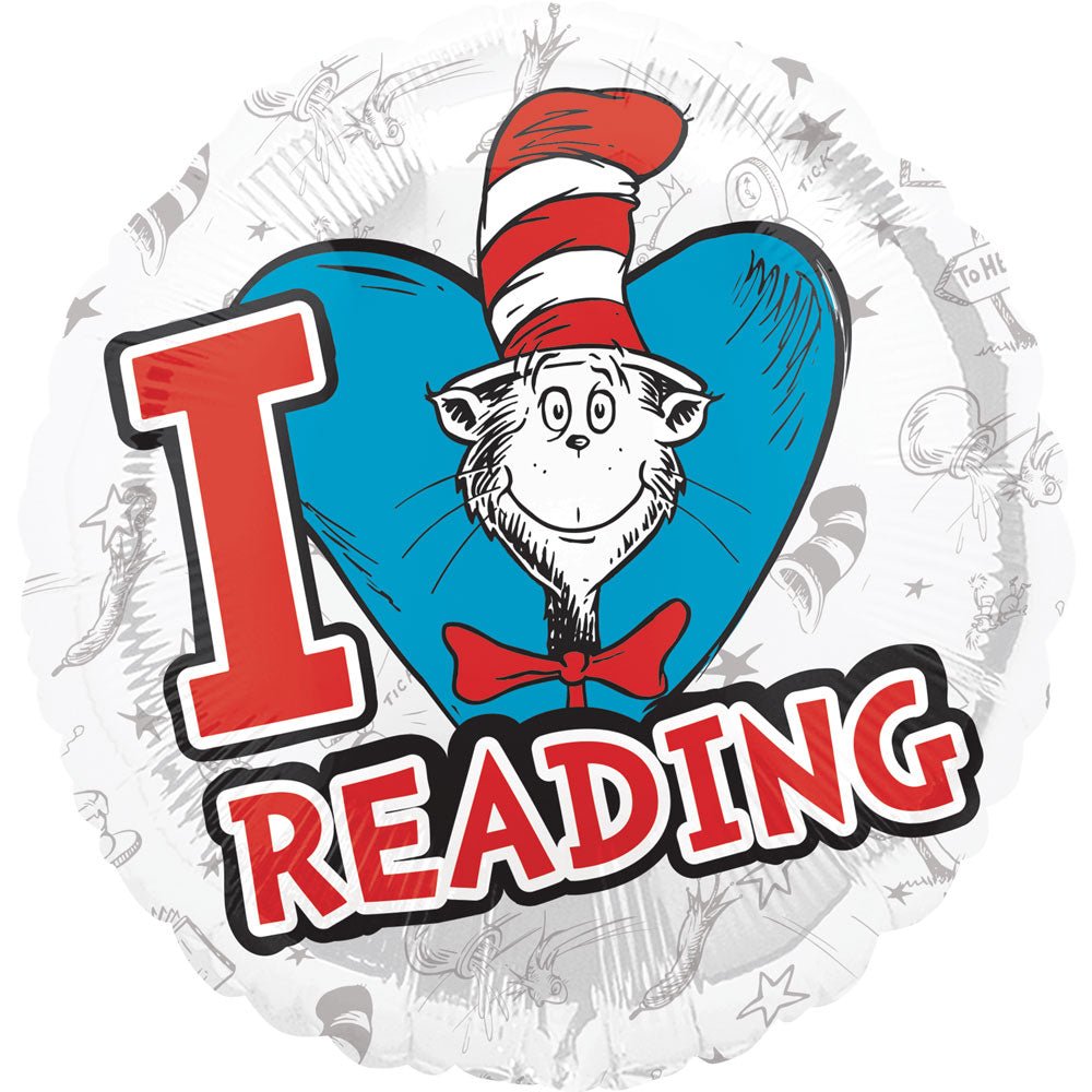 18 inch DR. SEUSS HATS OFF TO READING