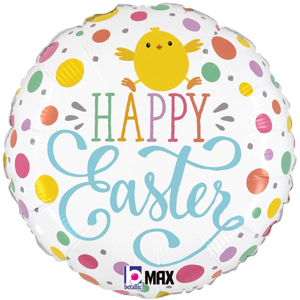 18 inch EASTER DOTS CHICK - LA Balloons