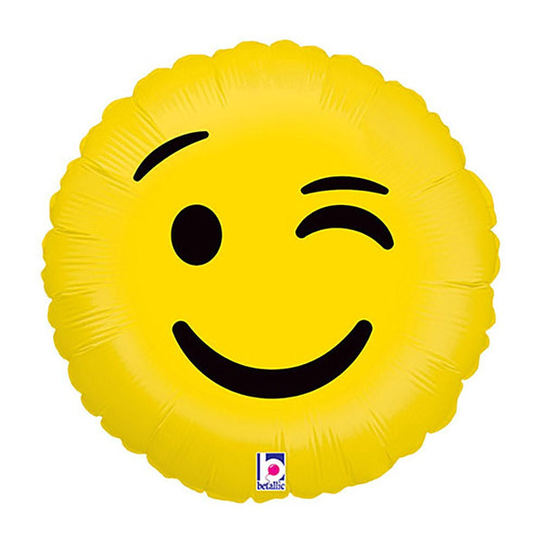 18 inch EMOJI WINK - LA Balloons