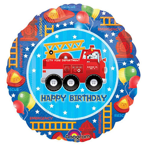 18 inch FIRE ENGINE FUN BIRTHDAY - LA Balloons