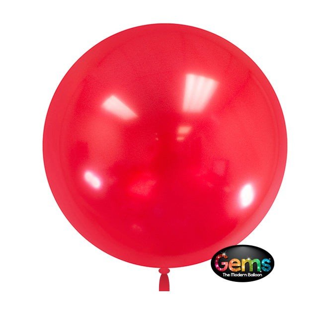 18 inch GEMS BALLOON - CHERRY RED (5 PK)