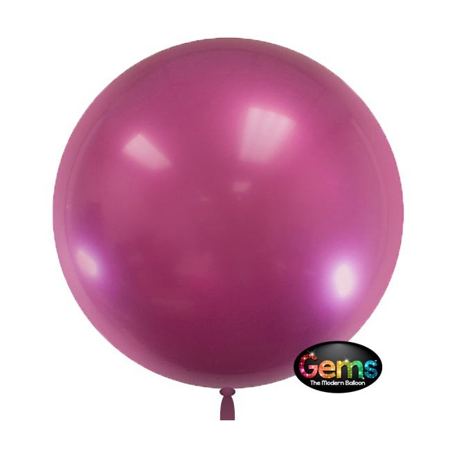 18 inch GEMS BALLOON - PLUM BURGUNDY (5 PK)