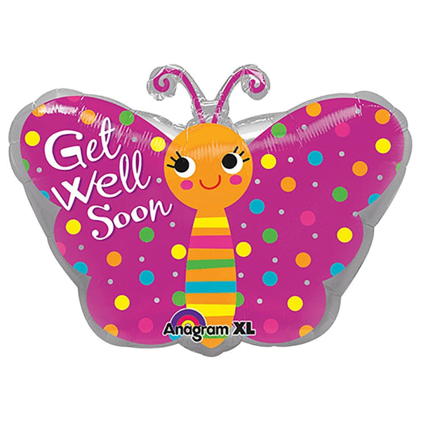 18 inch GET WELL BUTTERFLY - LA Balloons