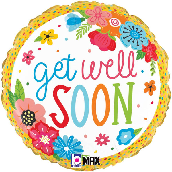 18 inch GET WELL FLORAL - LA Balloons