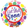 18 inch GET WELL SOON DOTS - LA Balloons
