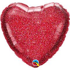 18 inch GLITTERGRAPHIC RED - LA Balloons