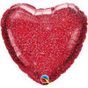 18 inch GLITTERGRAPHIC RED - LA Balloons