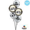 18 inch GRAD BLACK & GOLD PATTERNS - LA Balloons