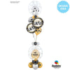 18 inch GRAD BLACK & GOLD PATTERNS - LA Balloons