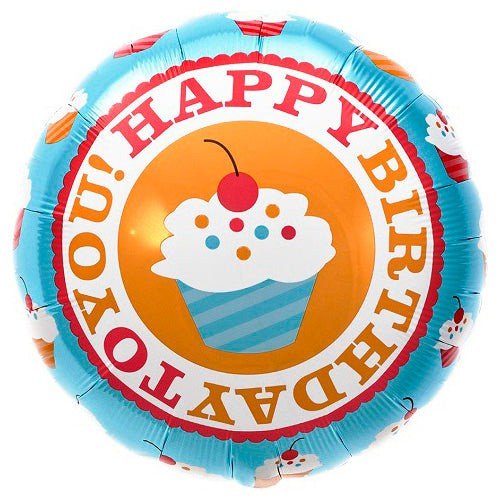 18 inch HAPPY BIRTHDAY CHERRY CUPCAKE