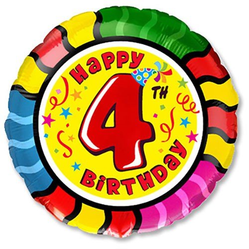 18 inch HAPPY BIRTHDAY - FOUR