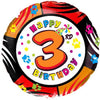 18 inch HAPPY BIRTHDAY - THREE - LA Balloons
