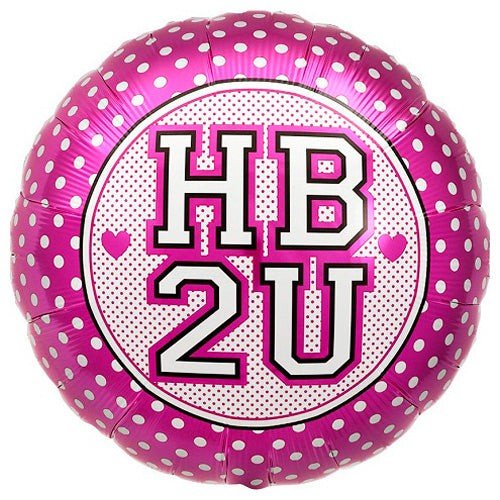 18 inch HAPPY BIRTHDAY TO YOU PINK DOTS - LA Balloons