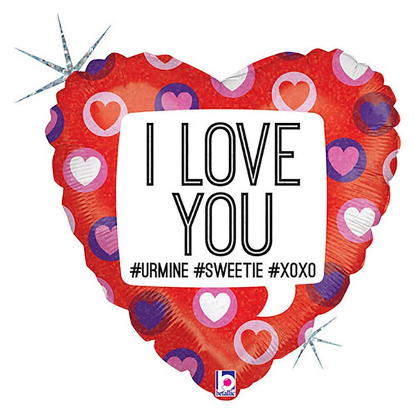 18 inch HASHTAG I LOVE YOU - LA Balloons