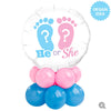 18 inch HE OR SHE? FOOTPRINTS - LA Balloons