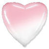 18 inch HEART - GRADIENT BABY PINK - LA Balloons