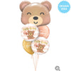 18 inch HELLO BABY BEAR & BALLOONS - LA Balloons
