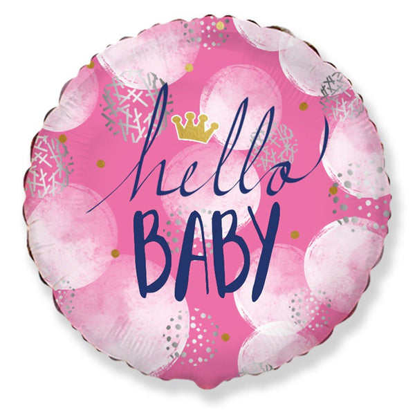 18 inch HELLO BABY GIRL - LA Balloons