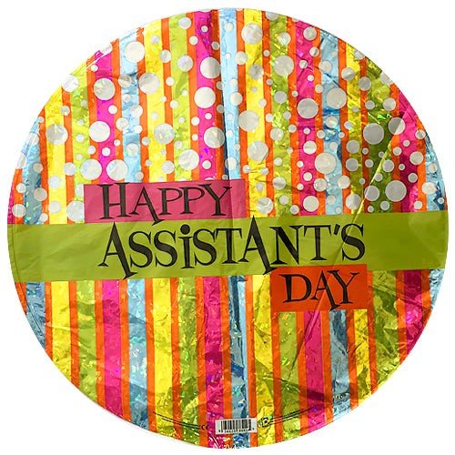 18 inch HOLOGRAPHIC HAPPY ASSISTANT'S DAY - LA Balloons