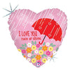 18 inch I LOVE YOU RAIN OR SHINE - LA Balloons