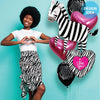 18 inch I LOVE ZEBRA - LA Balloons