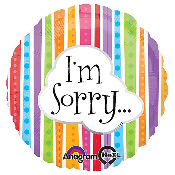 18 inch I'M SORRY COLORFUL LINES - LA Balloons