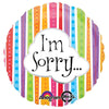 18 inch I'M SORRY COLORFUL LINES - LA Balloons