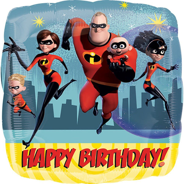 18 inch INCREDIBLES 2 HAPPY BIRTHDAY - LA Balloons
