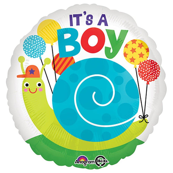 18 inch IT'S A BOY SNAIL - LA Balloons